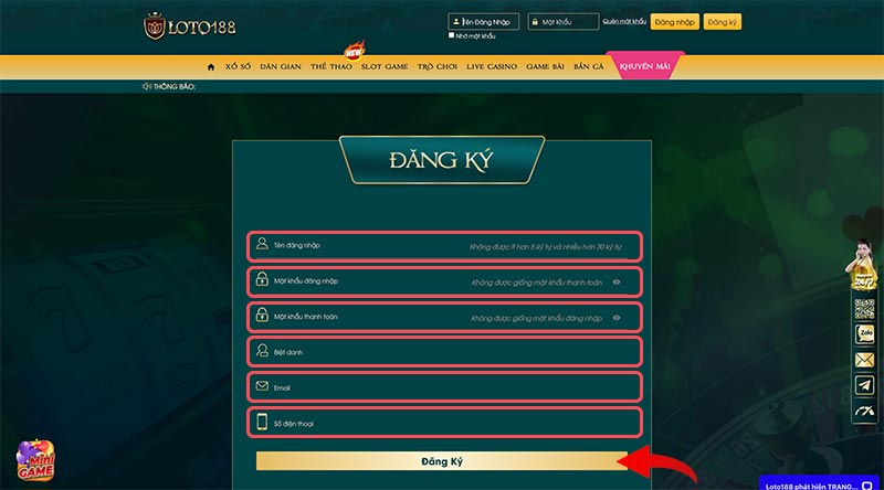 Đăng Nhập Vào Tài Khoản Mới Tạo