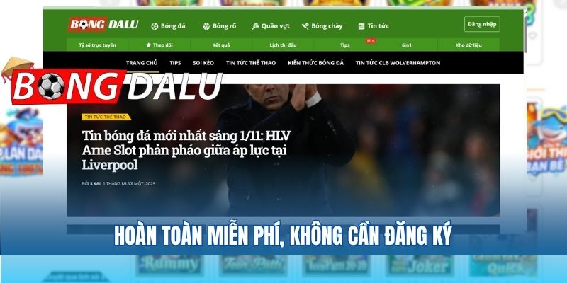 Các tiện ích miễn phí trên bongdalu