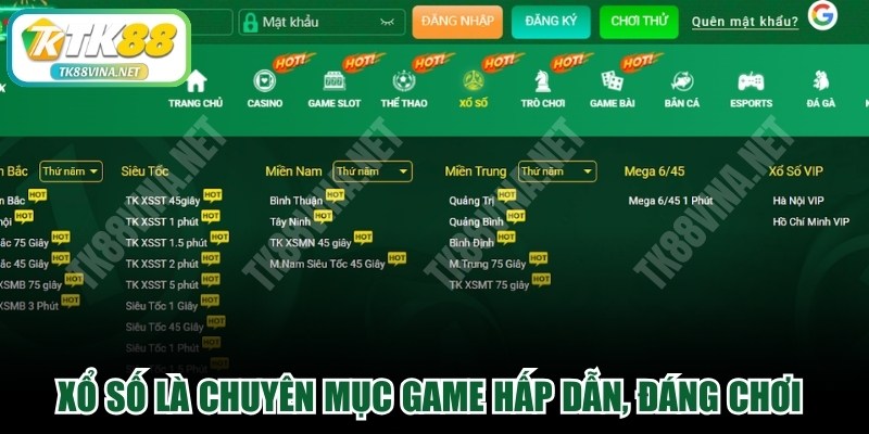 Xổ số là chuyên mục game hấp dẫn, đáng chơi tại hệ thống